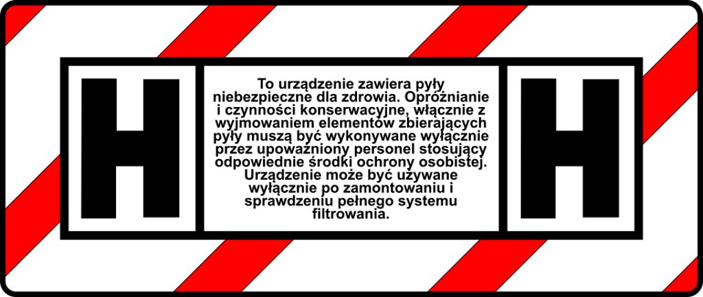 Oznaczenie odkurzacza klasy H